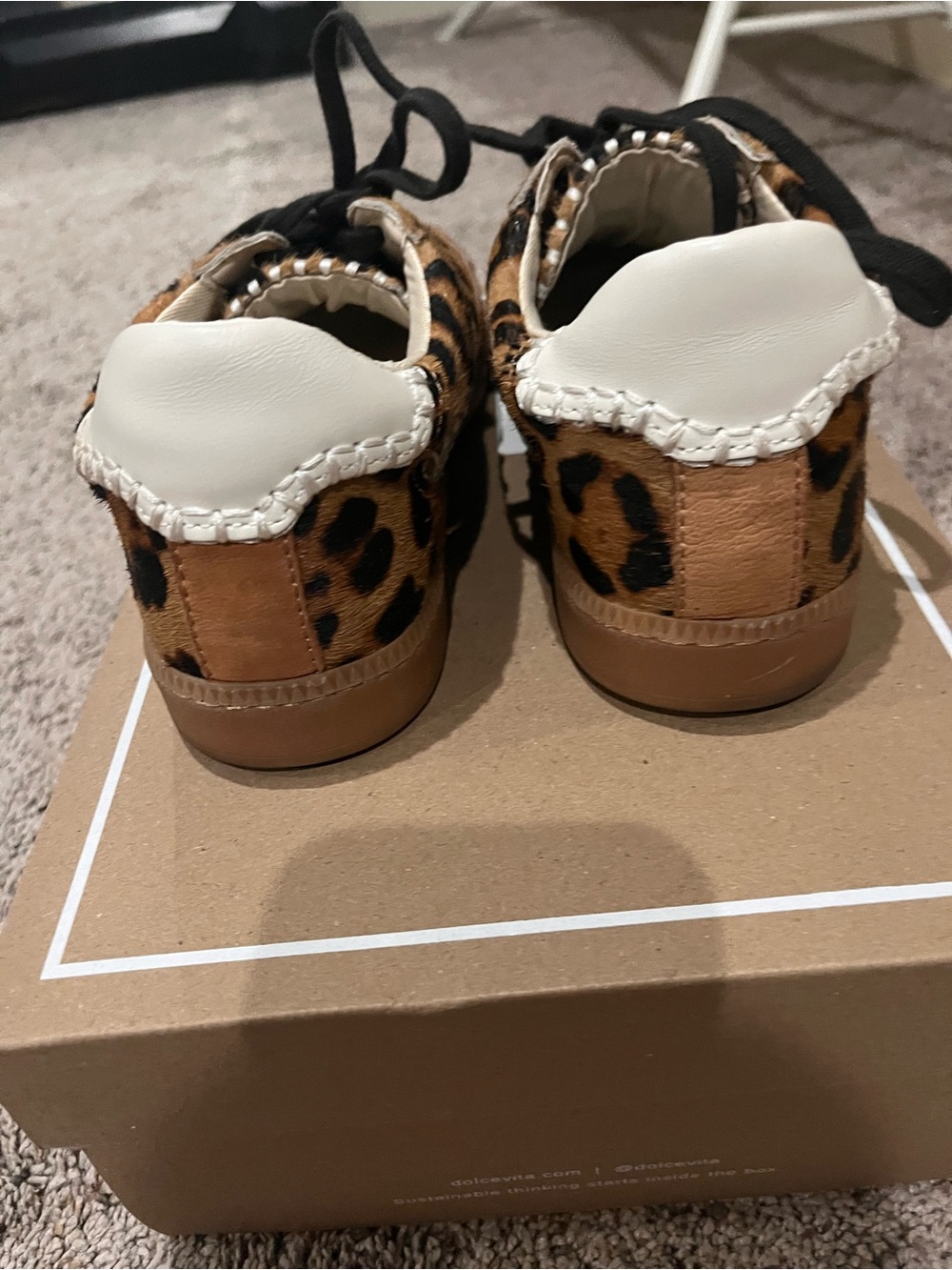 Dolce Vita Notice stitch calf hair sneaker sz 6.5 - Picture 3 of 5